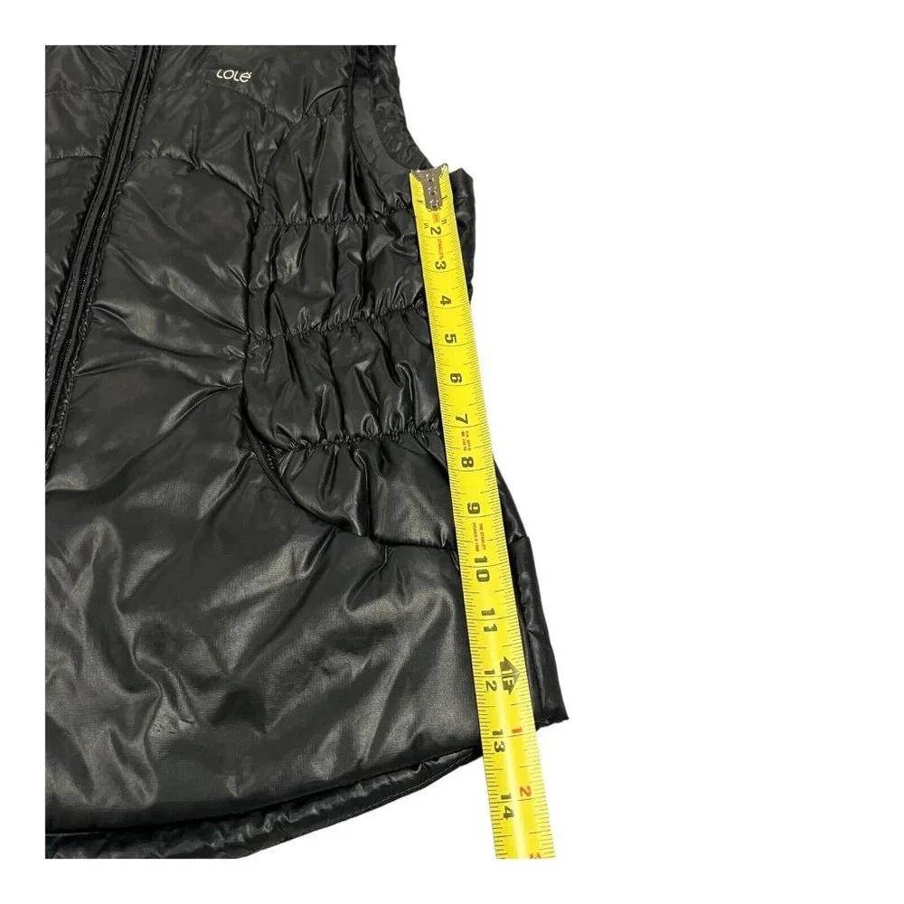 Lole Womens Black Puffer Vest‎ Size S (4-6)Water Repellent Windproof Lightweight